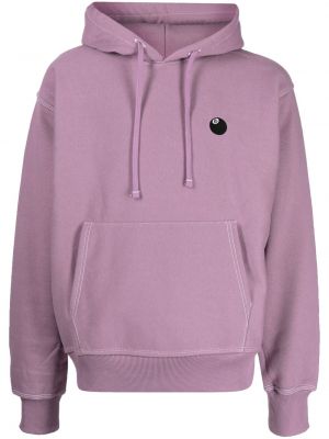 Siuvinėtas džemperis su gobtuvu Stüssy violetinė