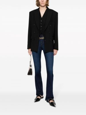 Zvonové džíny s nízkým pasem Liu Jo modré