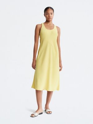 Платье-майка миди с круглым вырезом Calvin Klein зеленый