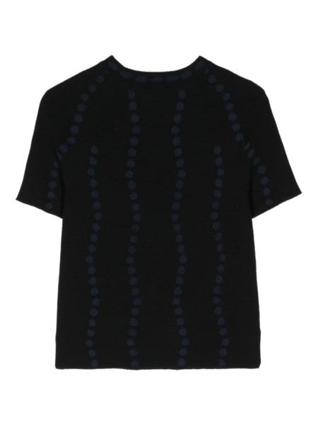 Punktotas t-krekls Chanel Pre-owned melns