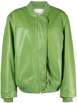 Usnjena jakna Remain zelena