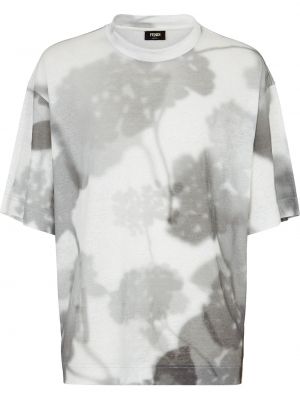 Camiseta de flores con estampado Fendi
