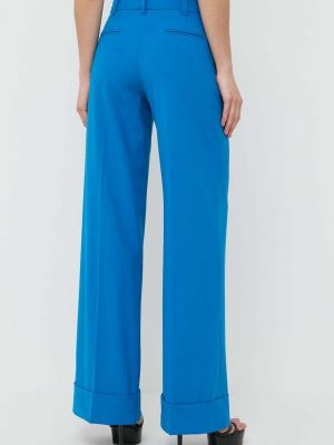 Kalhoty s vysokým pasem Pinko modré