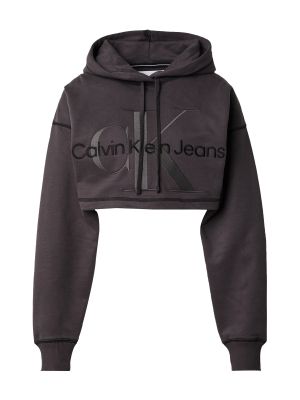 Κοντή μπλούζα Calvin Klein Jeans γκρι