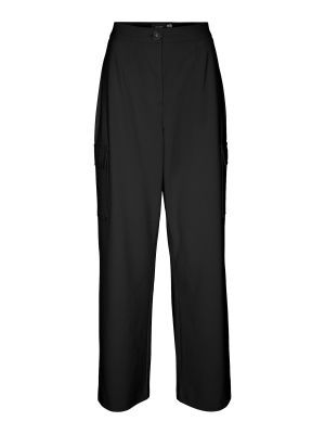 Pantaloni cu buzunare Vero Moda negru
