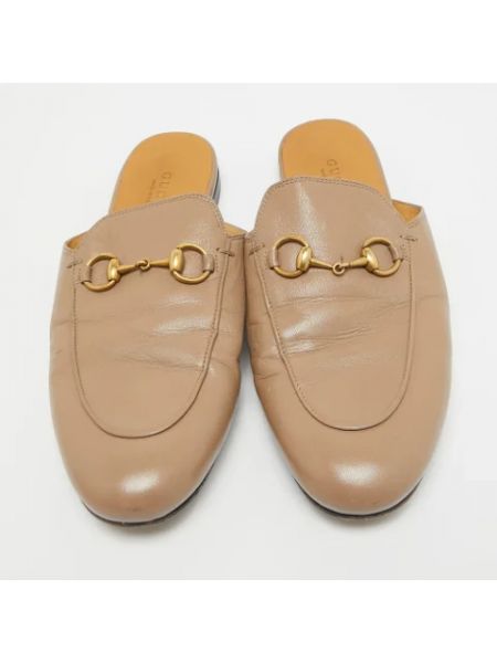 Sandalias de cuero retro Gucci Vintage marrón