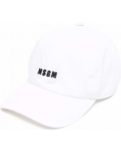 Gorra con bordado Msgm blanco