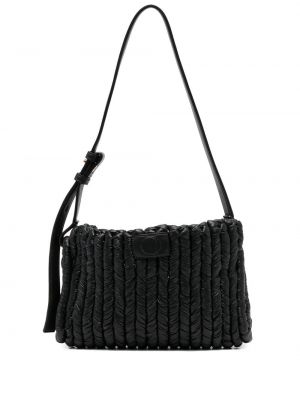 Pletená kabelka Nanushka čierna