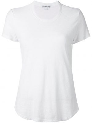Camiseta de cuello redondo James Perse blanco