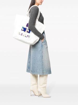 Shopper en tweed Isabel Marant blanc