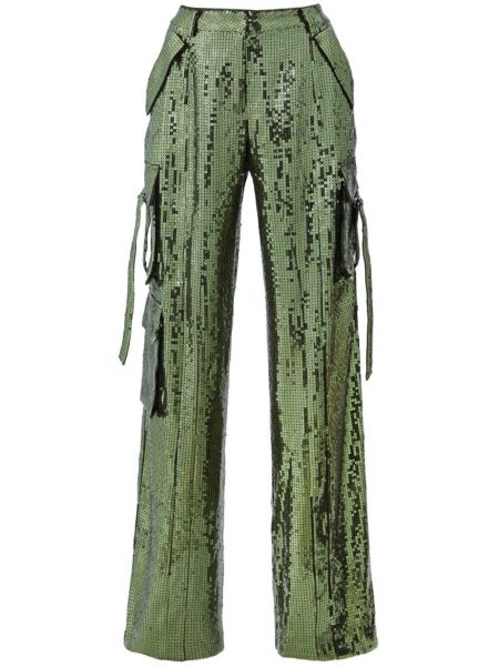 Pantalon à paillettes Retrofete vert