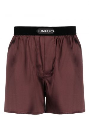 Hedvábné boxerky Tom Ford hnědé
