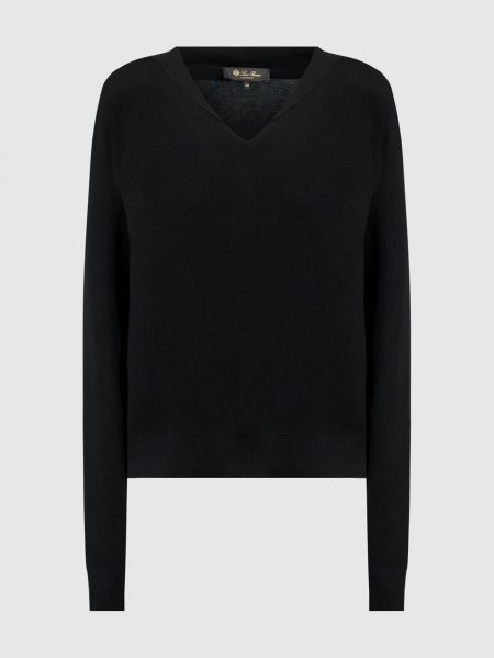 Черный пуловер Loro Piana