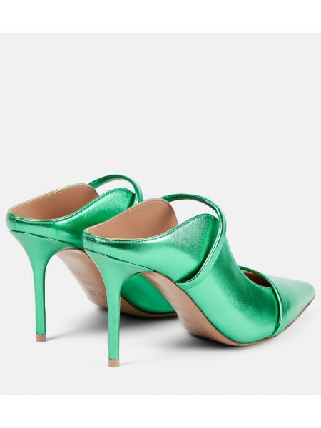 Papuci tip mules din piele Malone Souliers verde