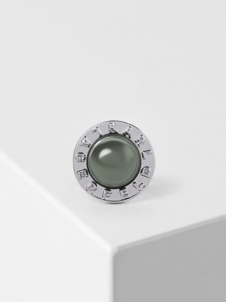 Šedý prsten s perlami Karl Lagerfeld