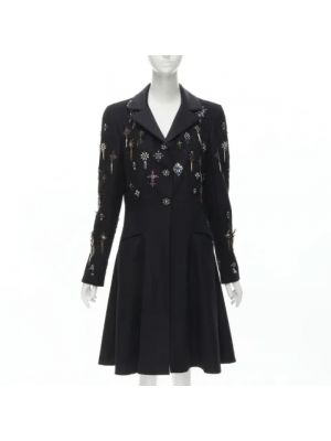 Sukienka wełniana retro Chanel Vintage czarna