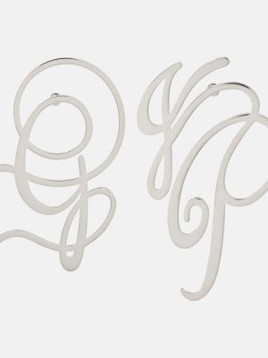 Boucles d'oreilles à boucle Jean Paul Gaultier argenté