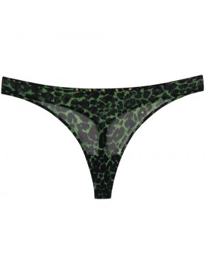 Tanga mit print mit leopardenmuster Marlies Dekkers grün
