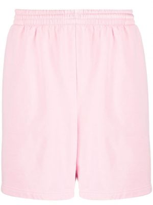 Pantaloncini sportivi con stampa Balenciaga rosa