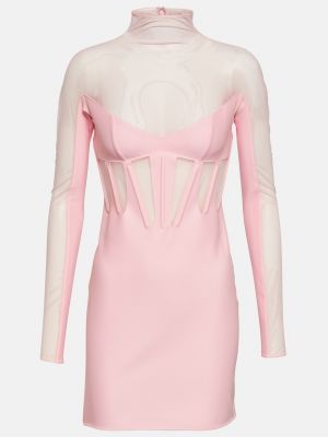 Платье мини Mugler розовое