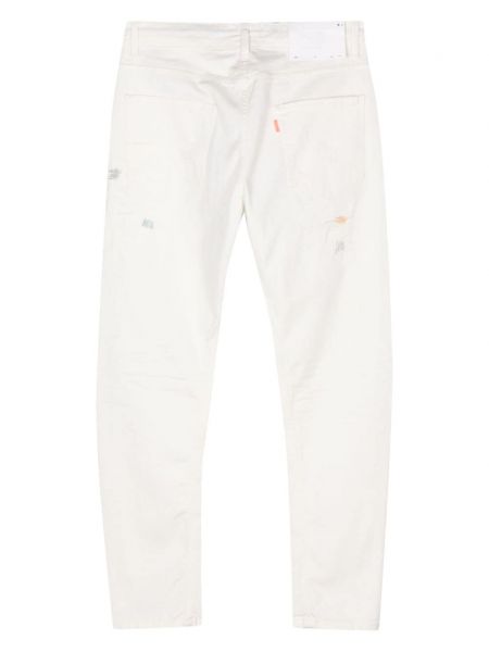 Skinny džíny s oděrkami Pmd bílé