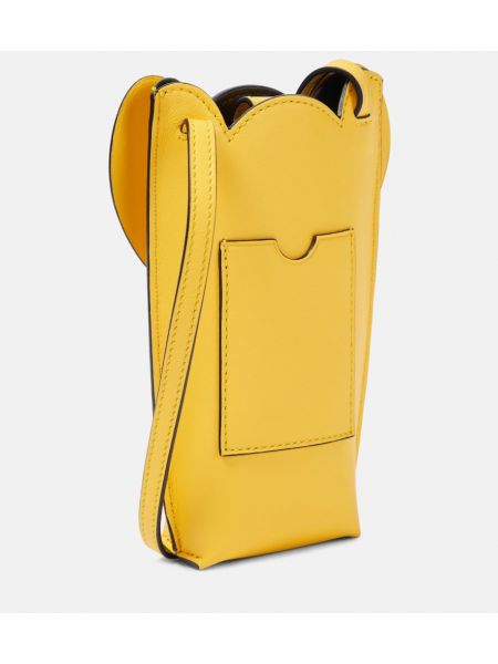 Kožená kabelka s kapsami Loewe žlutá