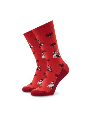 Ψηλές κάλτσες Stereo Socks κόκκινο