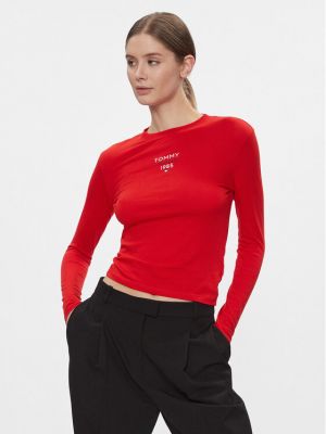 Chemisier slim Tommy Jeans rouge