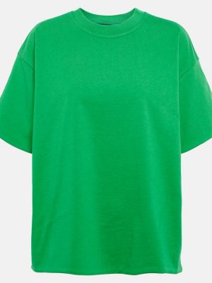 Bavlněné tričko jersey Bottega Veneta zelené