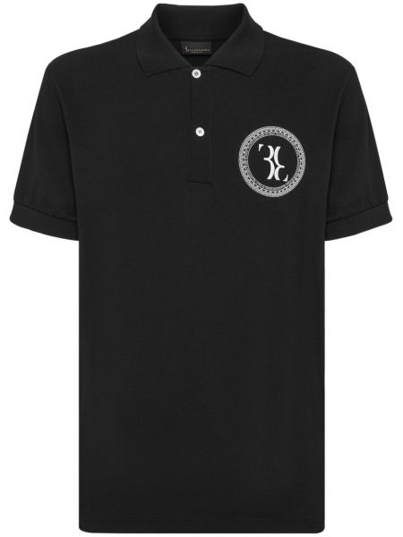 Poloshirt mit stickerei aus baumwoll Billionaire schwarz