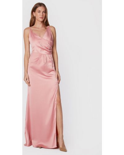 Slim fit večerní šaty Rinascimento růžové