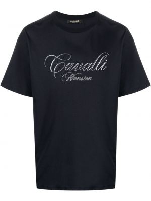 T-shirt z haftem Roberto Cavalli