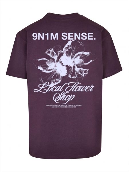 T-shirt a fiori 9n1m Sense bianco