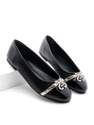 Csatos balerina cipők Marjin fekete
