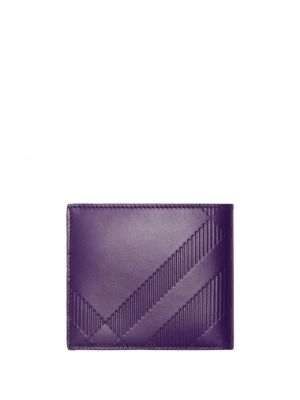 Kožená peněženka Burberry fialová