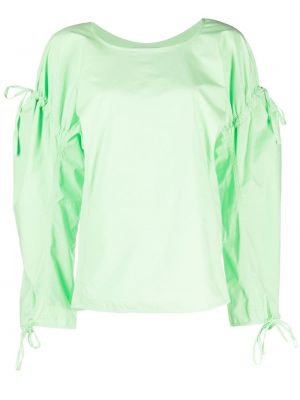Памучна блуза Henrik Vibskov зелено