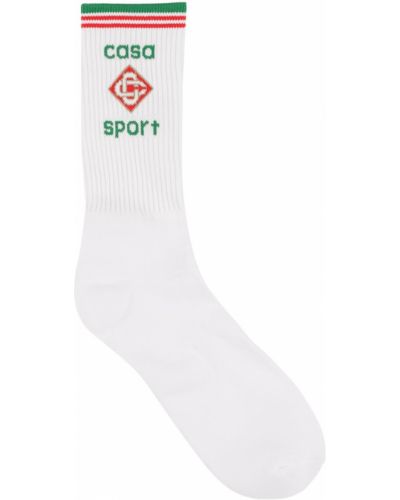 Bavlnené športové ponožky Casablanca biela