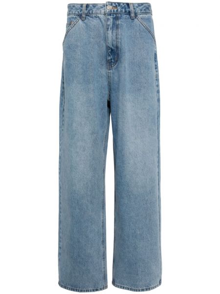 Voľné džínsy s vysokým pásom Studio Tomboy modrá