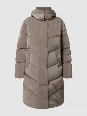 Pikowana kurtka puchowa z kapturem Calvin Klein Womenswear beżowa