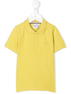 Polo ricamato Boss Kidswear giallo
