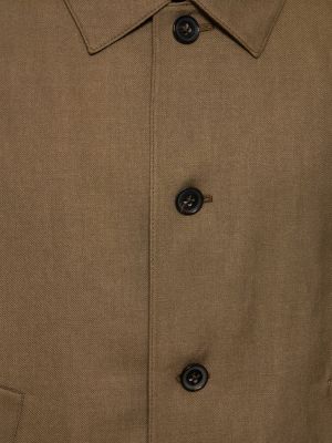 Giacca di lana di lino Zegna marrone
