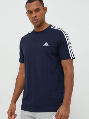 Tricou din bumbac Adidas albastru