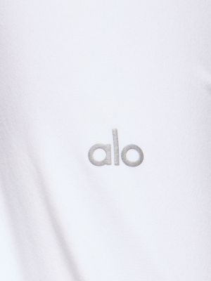 Hosszú ujjú póló Alo Yoga fehér