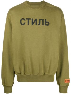 Trykt sweatshirt Heron Preston grønn