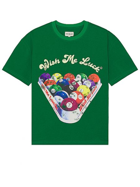 T-shirt Wish Me Luck vert