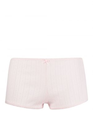 Bavlněné vlněné boxerky s výšivkou Paloma Wool růžové
