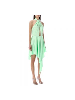 Mini vestido con botones de algodón Stella Mccartney verde
