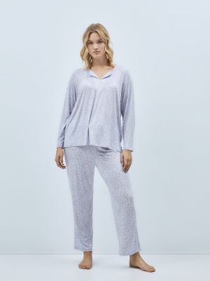 Pijama con estampado Couchel violeta