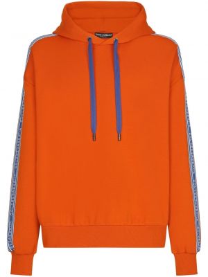 Medvilninis džemperis su gobtuvu Dolce & Gabbana oranžinė