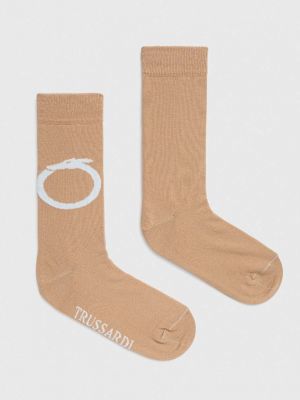 Чорапи Trussardi кафяво